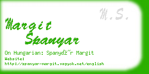 margit spanyar business card